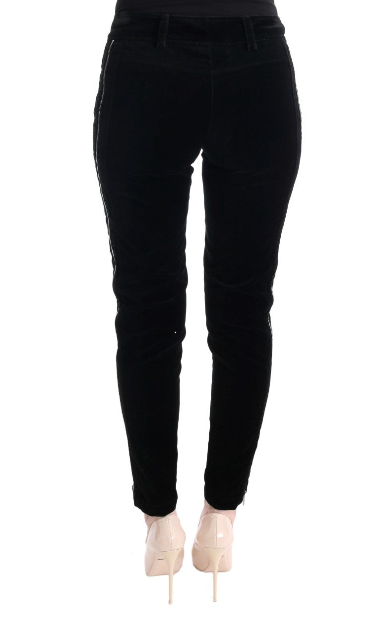 Ermanno Scervino Schicke schwarze Slim Fit Cropped-Hose