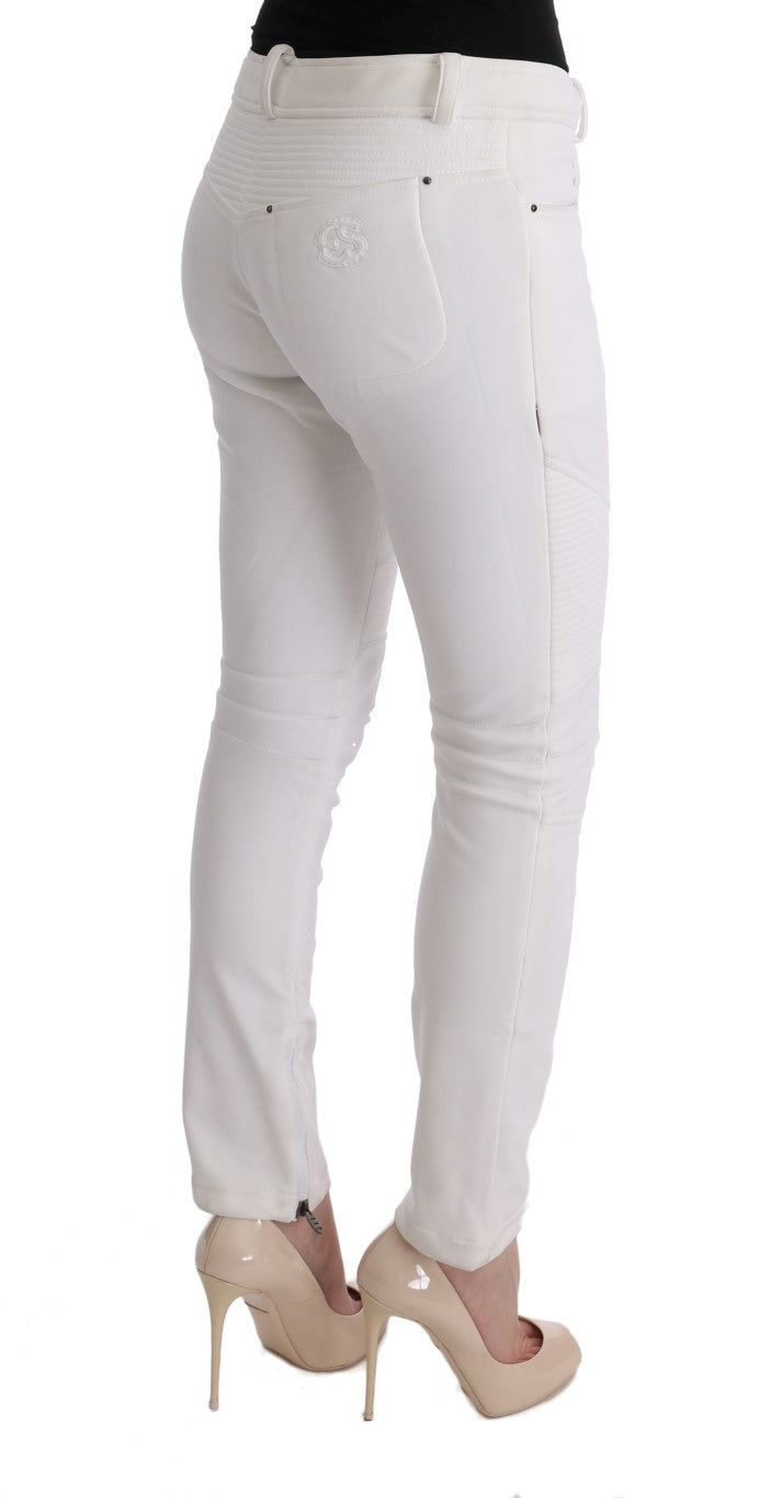 Ermanno Scervino Schicke weiße Slim-Fit-Baumwollhose