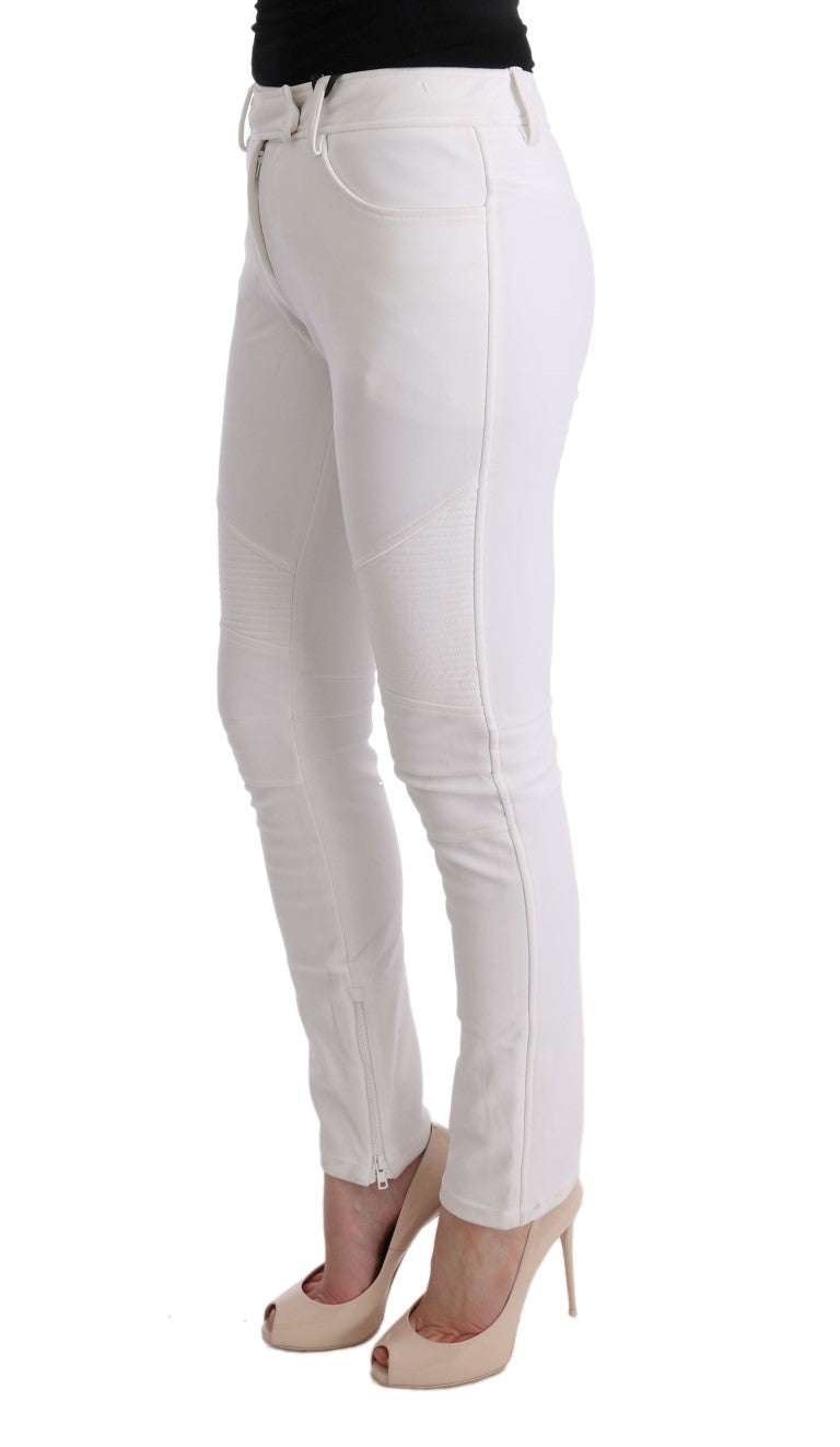 Ermanno Scervino Schicke weiße Slim Fit-Baumwollhose