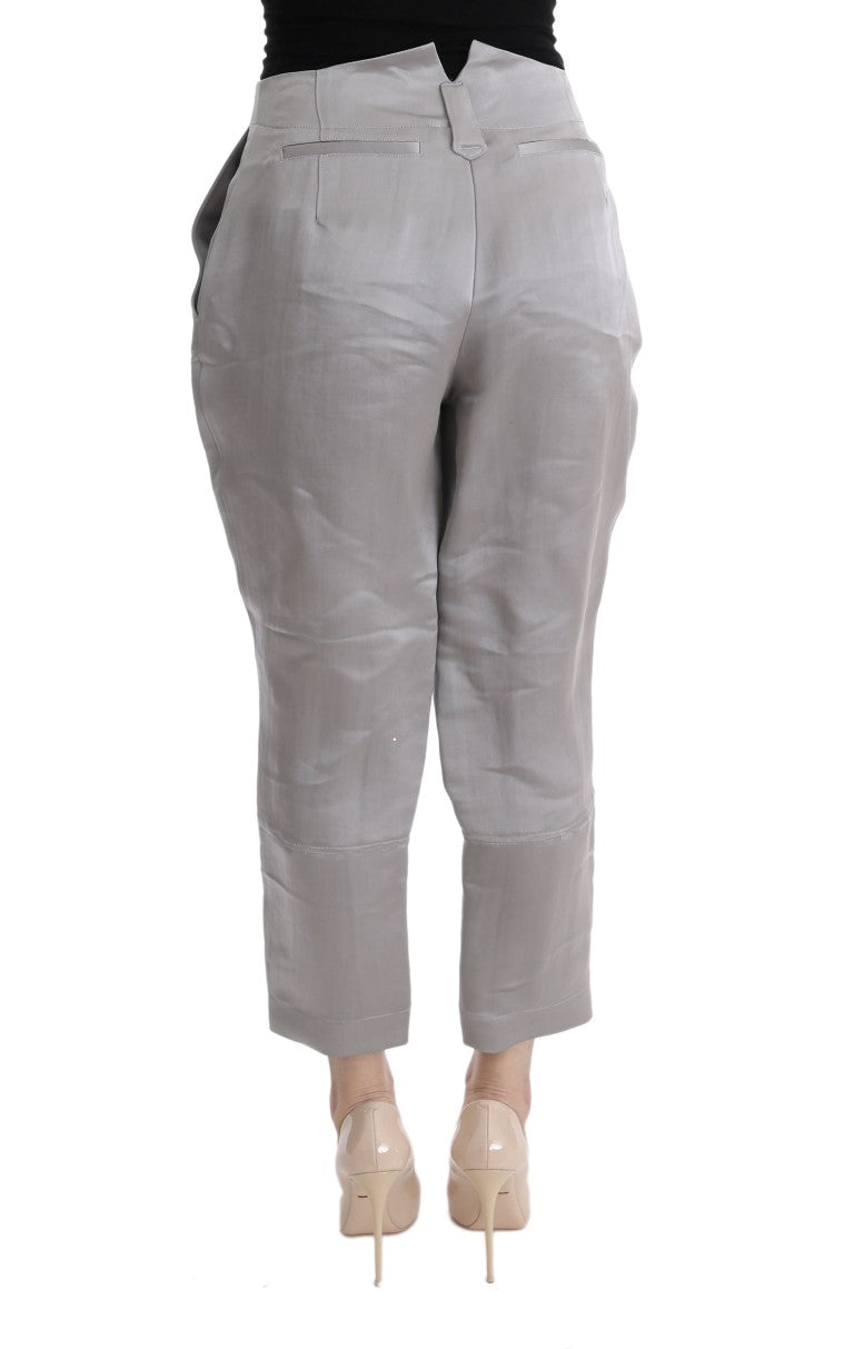 Pantaloni scurți de mătase Ermanno Scervino Chic Gri