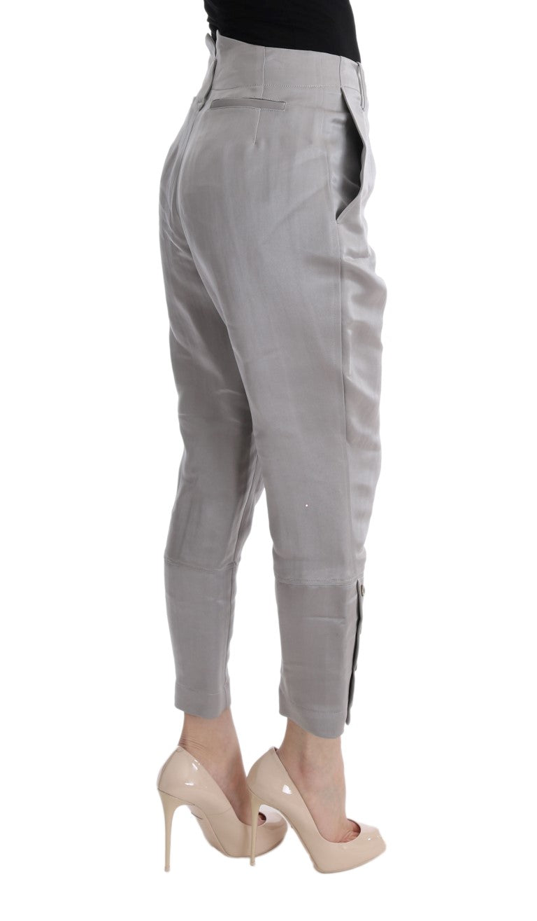 Pantaloni scurți de mătase Ermanno Scervino Chic Gri