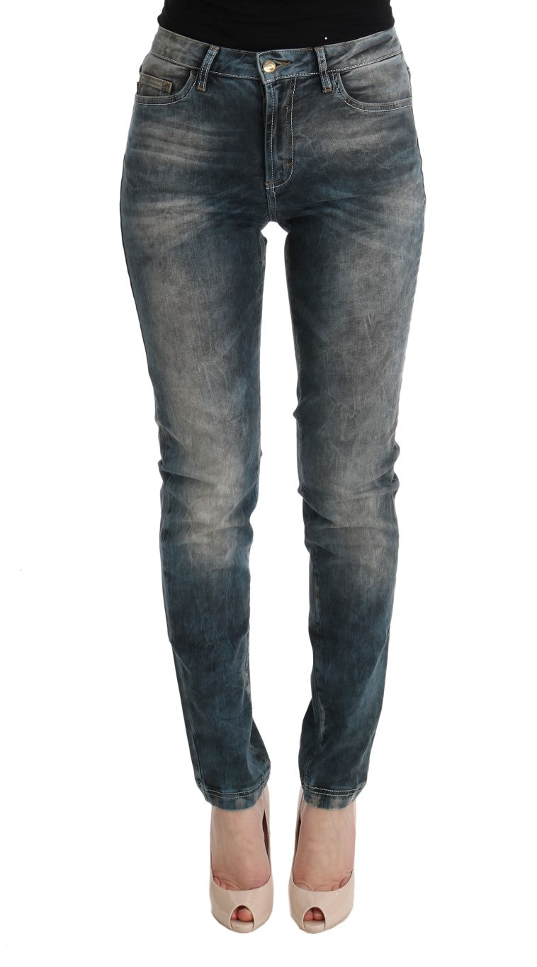Blugi slim fit Cavalli Chic albaștri
