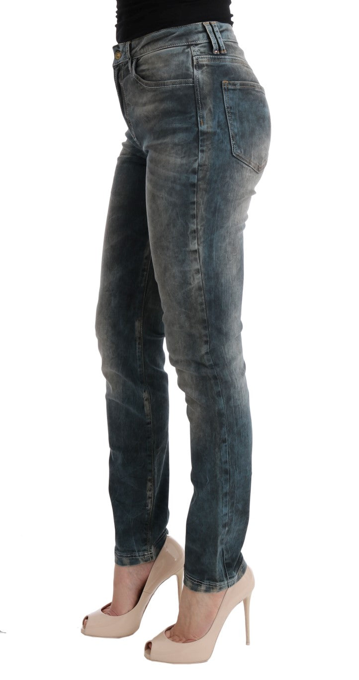 Blugi slim fit Cavalli Chic albaștri