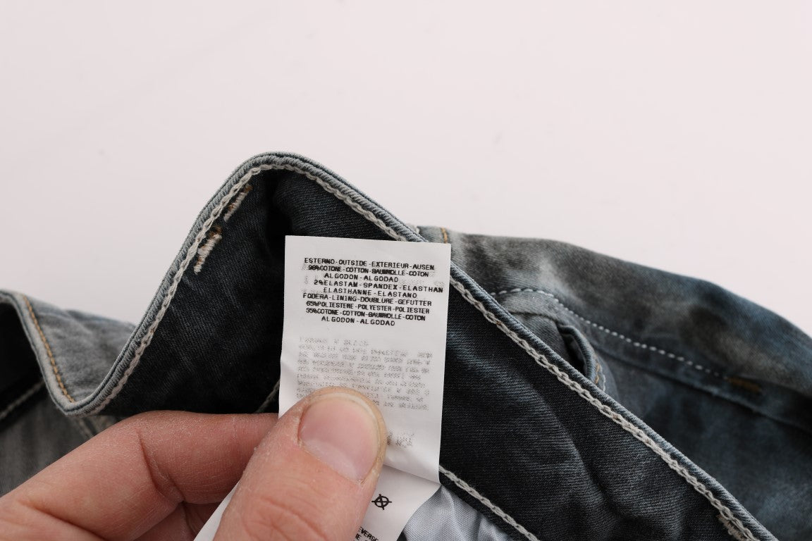 Blugi slim fit Cavalli Chic albaștri