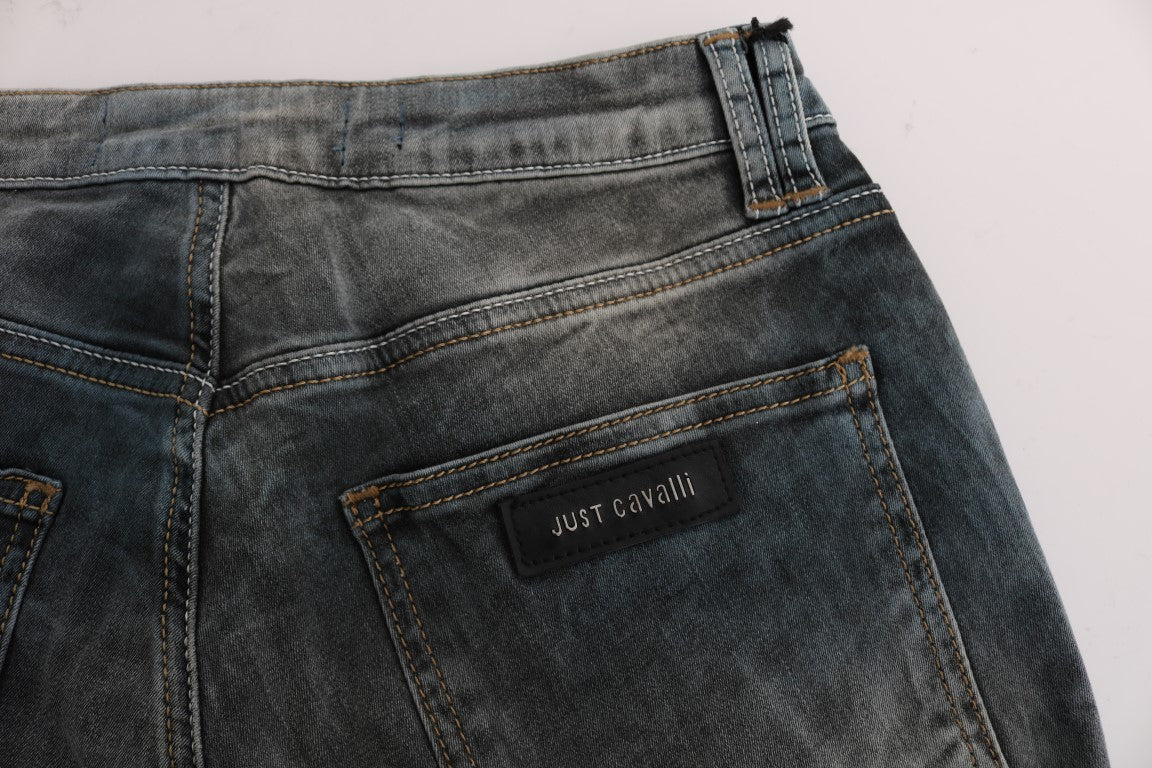 Blugi slim fit Cavalli Chic albaștri