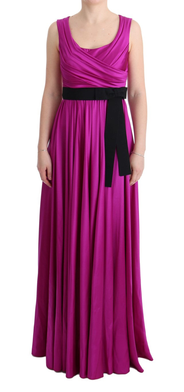 Dolce &amp; Gabbana Elegantes rosa Seidenkleid