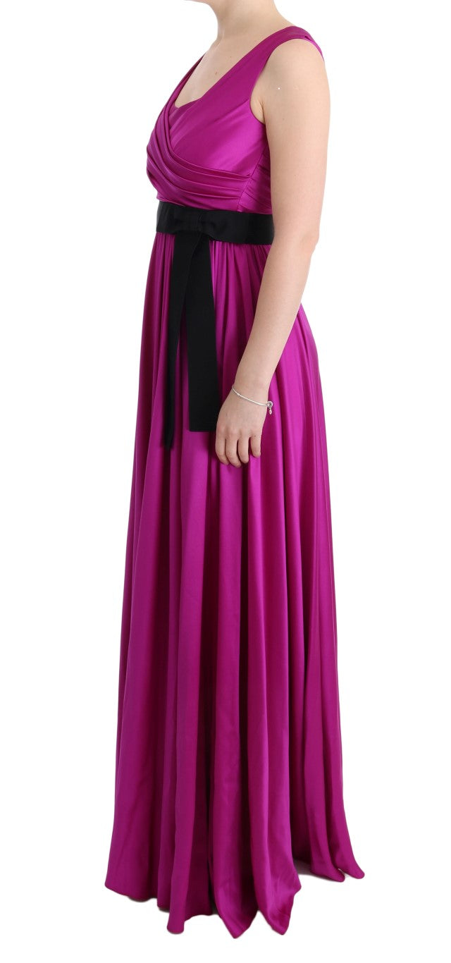 Dolce &amp; Gabbana Elegantes rosa Seidenkleid