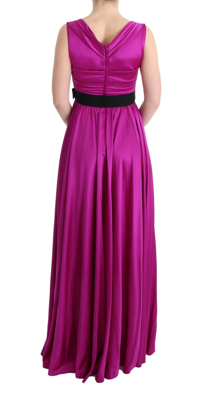 Dolce &amp; Gabbana Elegantes rosa Seidenkleid