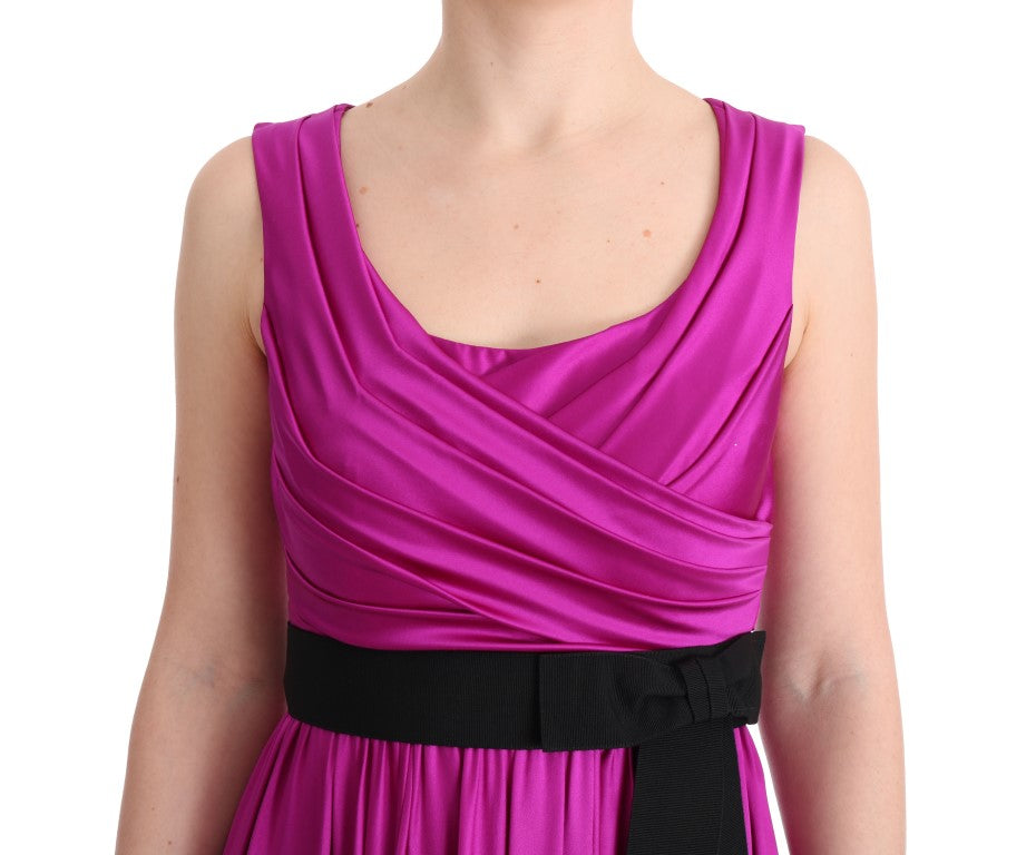 Dolce &amp; Gabbana Elegantes rosa Seidenkleid