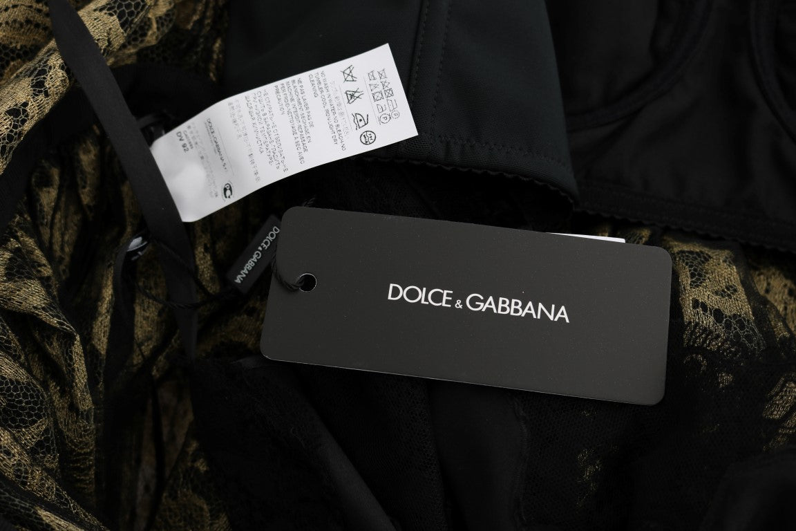 Dolce &amp; Gabbana – Maxi-Etuikleid aus Sonnenblumenspitze mit Kristallen