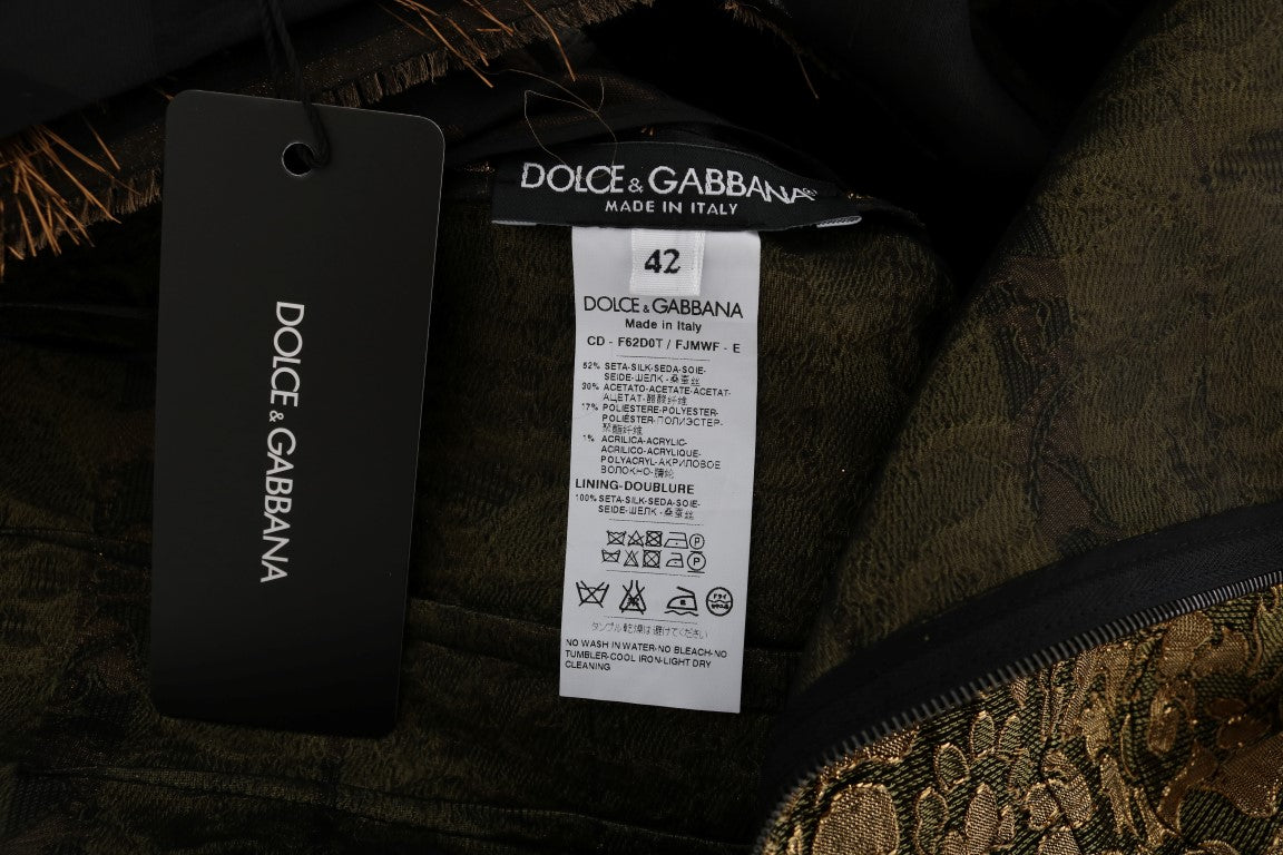 Dolce &amp; Gabbana Elegantes ärmelloses A-Linien-Kleid in voller Länge