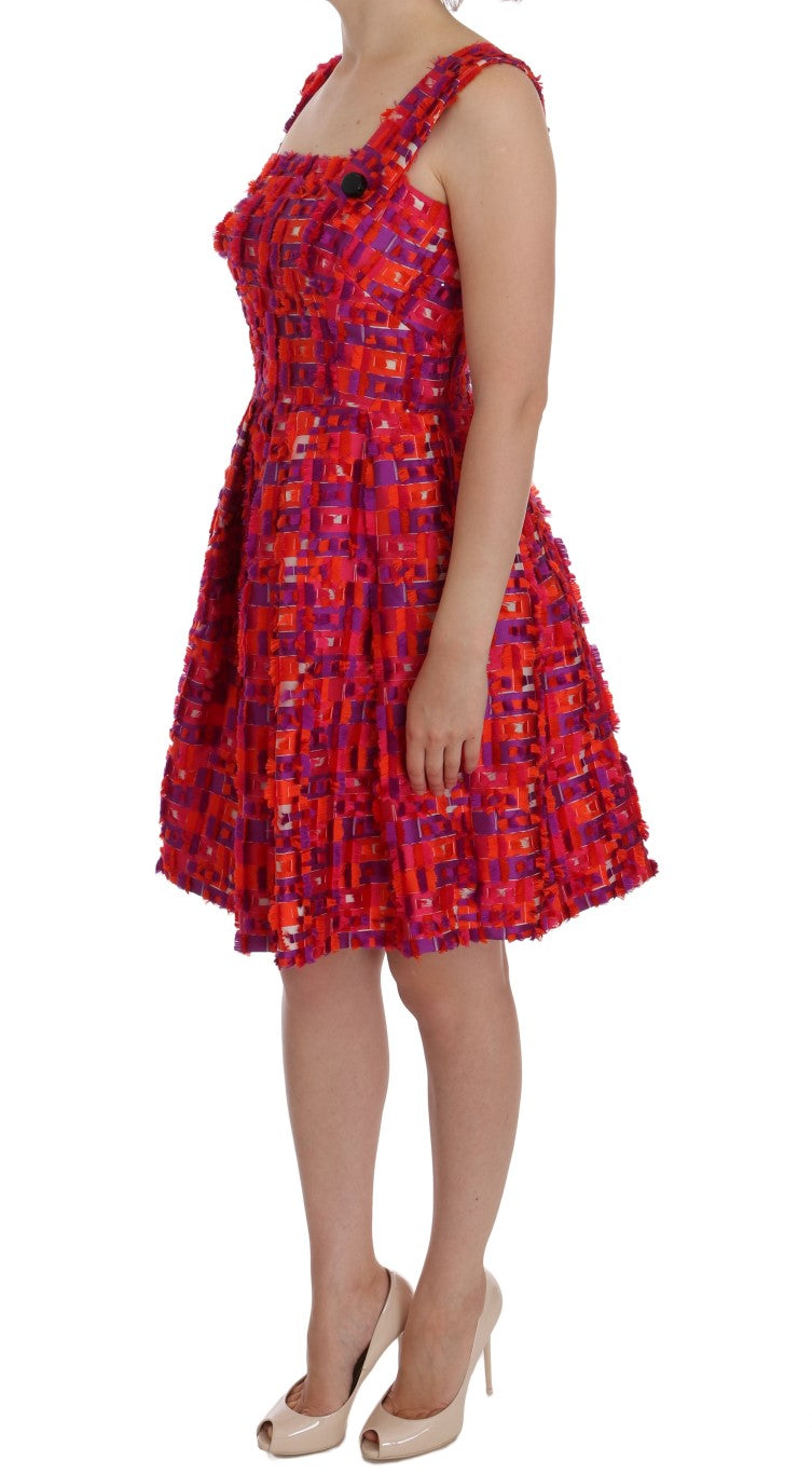 Dolce &amp; Gabbana Elegantes rosa ärmelloses A-Linien-Kleid