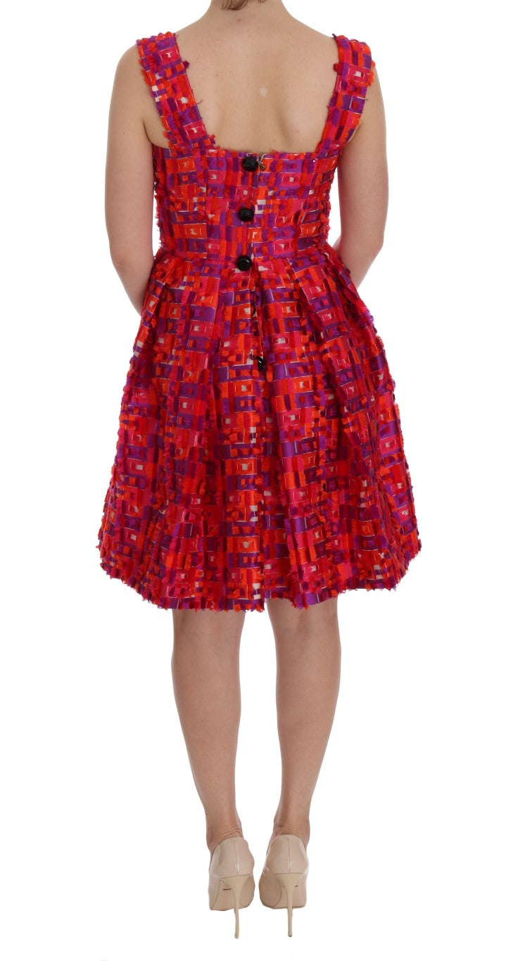 Rochie elegantă roz, fără mâneci, cu model A, Dolce &amp; Gabbana