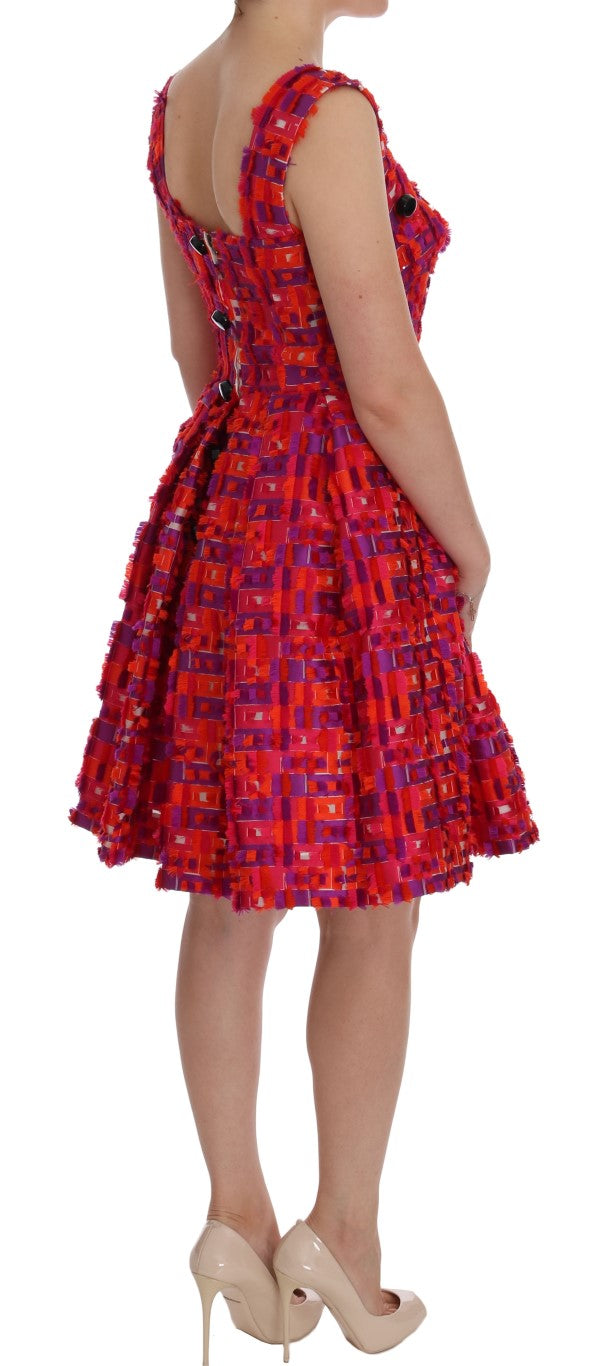 Rochie elegantă roz, fără mâneci, cu model A, Dolce &amp; Gabbana
