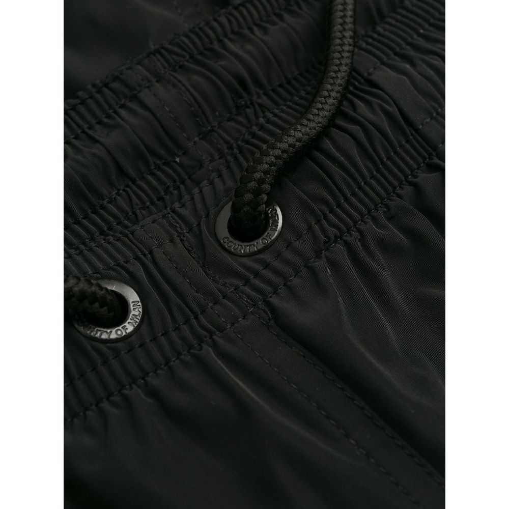 Costum de baie Marcelo Burlon negru din poliamidă pentru bărbați
