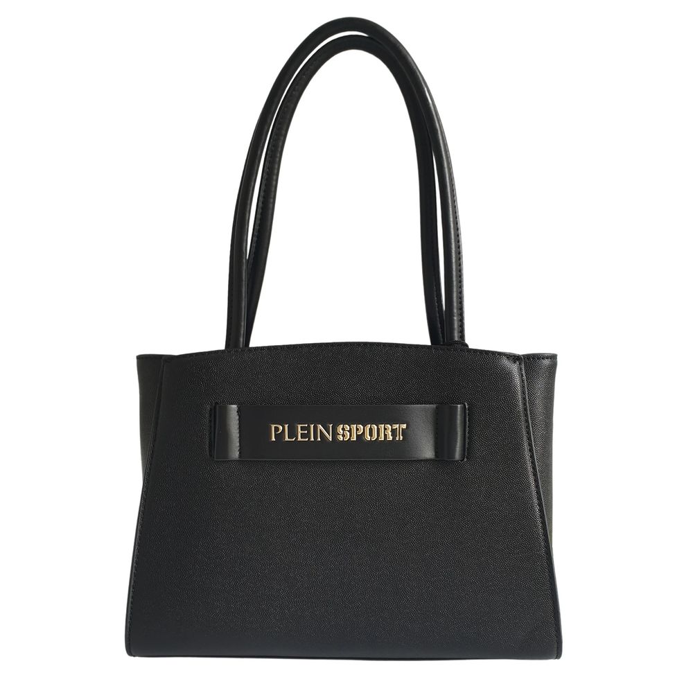 Plein Sport – Elegante schwarze Tragetasche mit drei Fächern