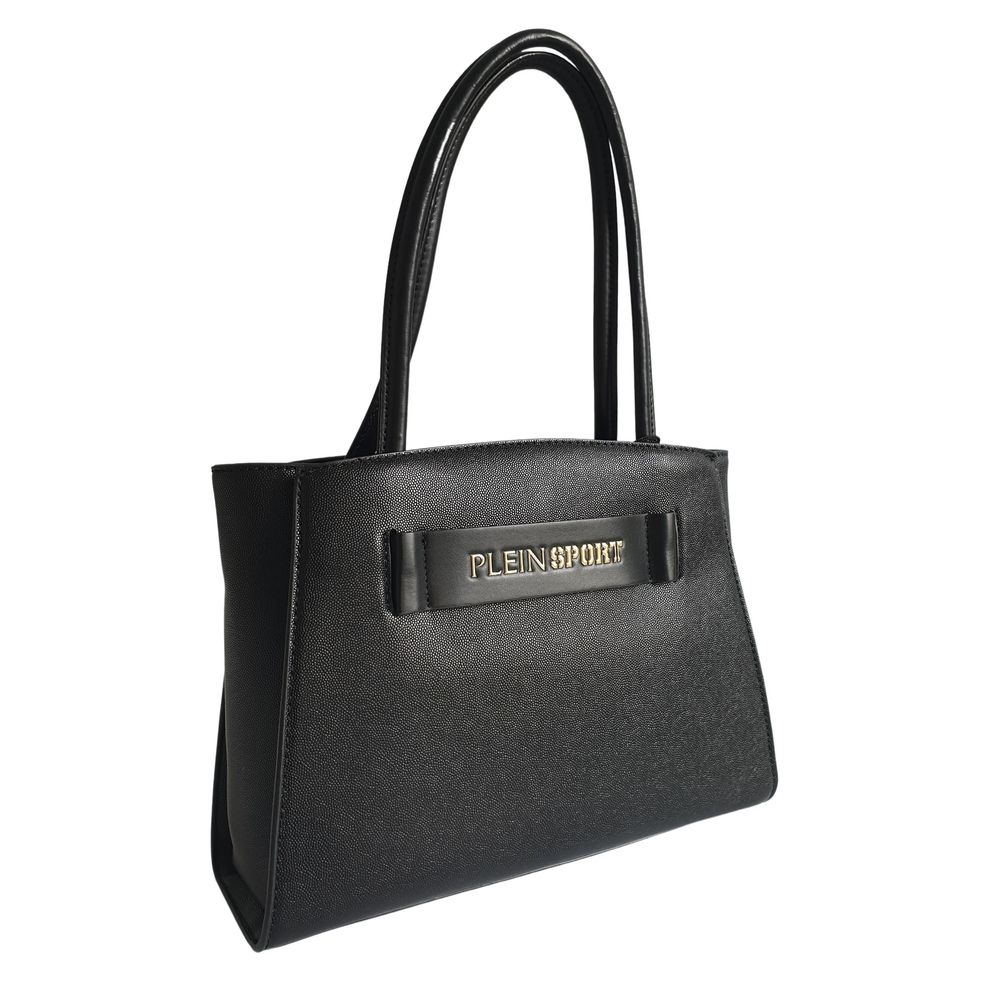 Plein Sport – Elegante schwarze Tragetasche mit drei Fächern