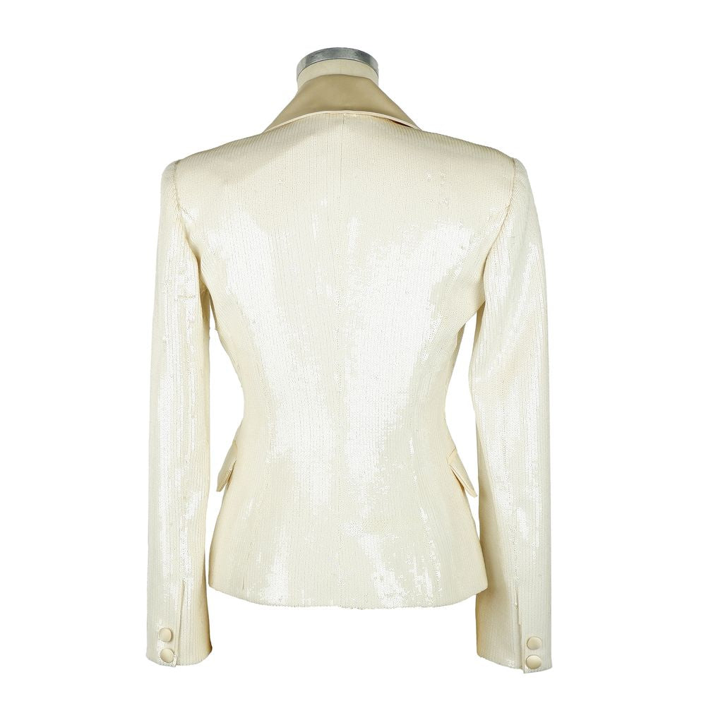 Elisabetta Franchi Weißer Polyester-Damenblazer