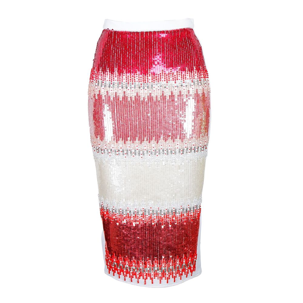 Elisabetta Franchi Weißer Polyester-Damenrock