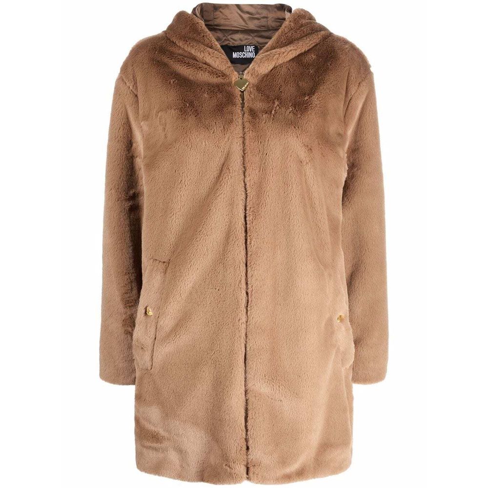 Love Moschino Beige Polyester Damen Mantel