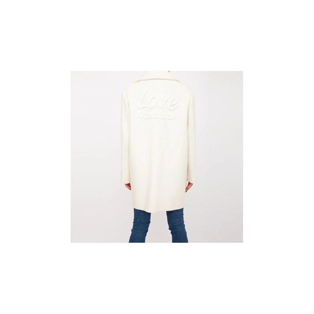 Love Moschino Chic – Langer Wintermantel „Elegance“ in Weiß