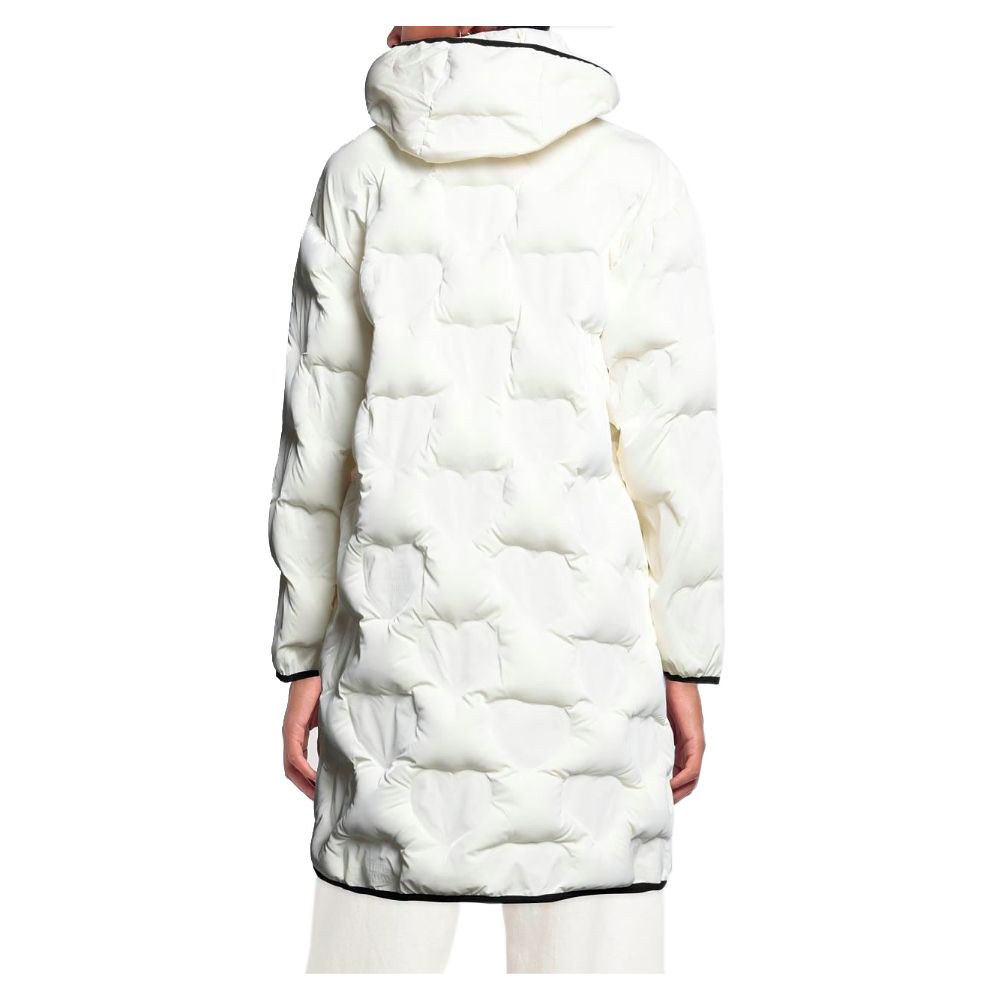 Love Moschino – Schicke, gesteppte, lange Daunenjacke mit Herzmuster