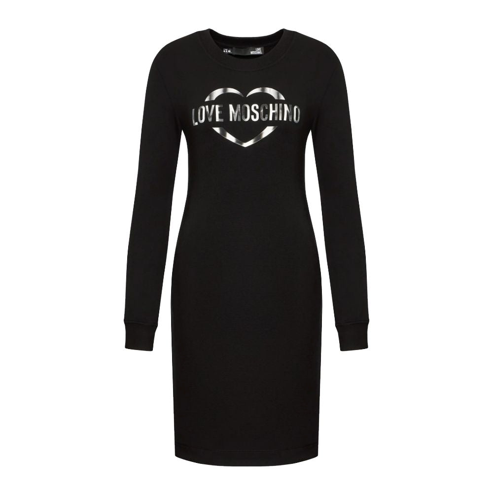 Rochie Love Moschino Chic din amestec de bumbac cu logo