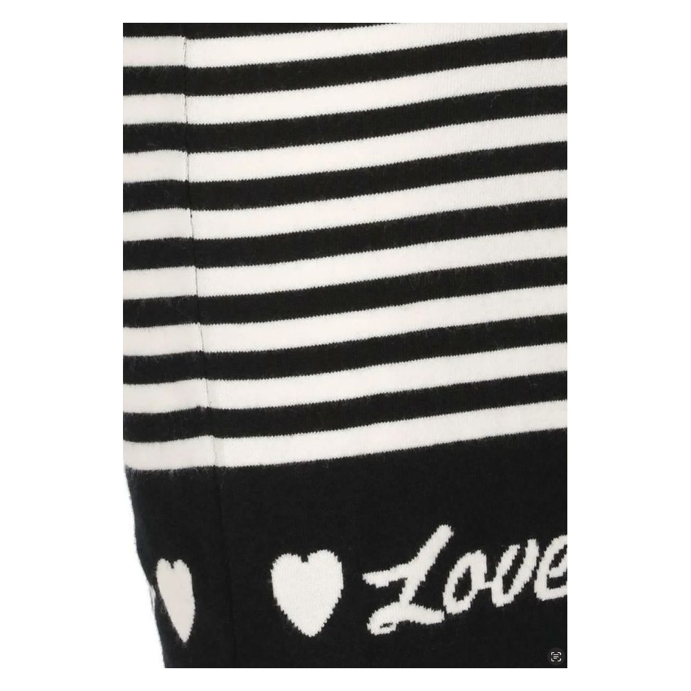 Rochie elegantă din tricot cu dungi și mâneci lungi Love Moschino