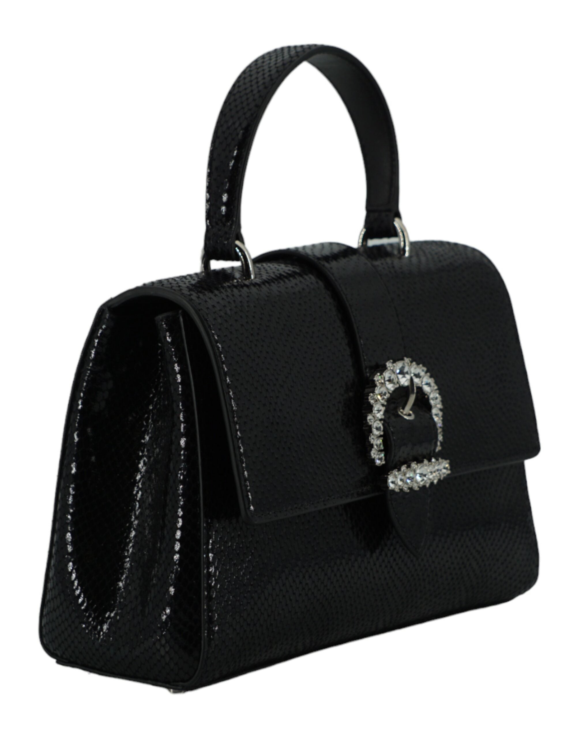 Jimmy Choo – Schwarze Umhängetasche aus Leder mit Tragegriff