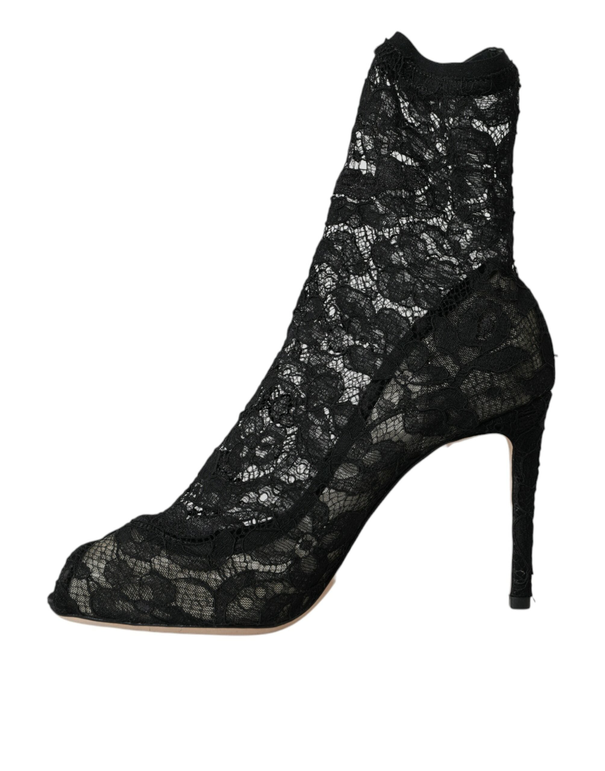 Dolce &amp; Gabbana – Schwarze Taormina-Stiefel mit Stretch-Spitze