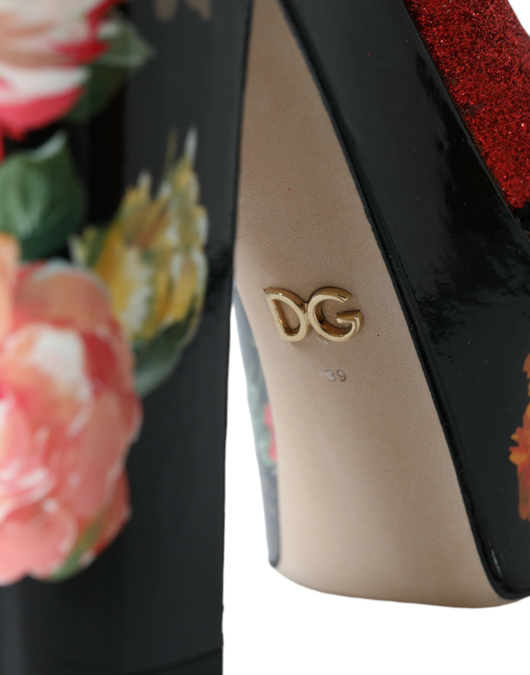 Sandale cu platformă și cristale florale multicolore Dolce &amp; Gabbana