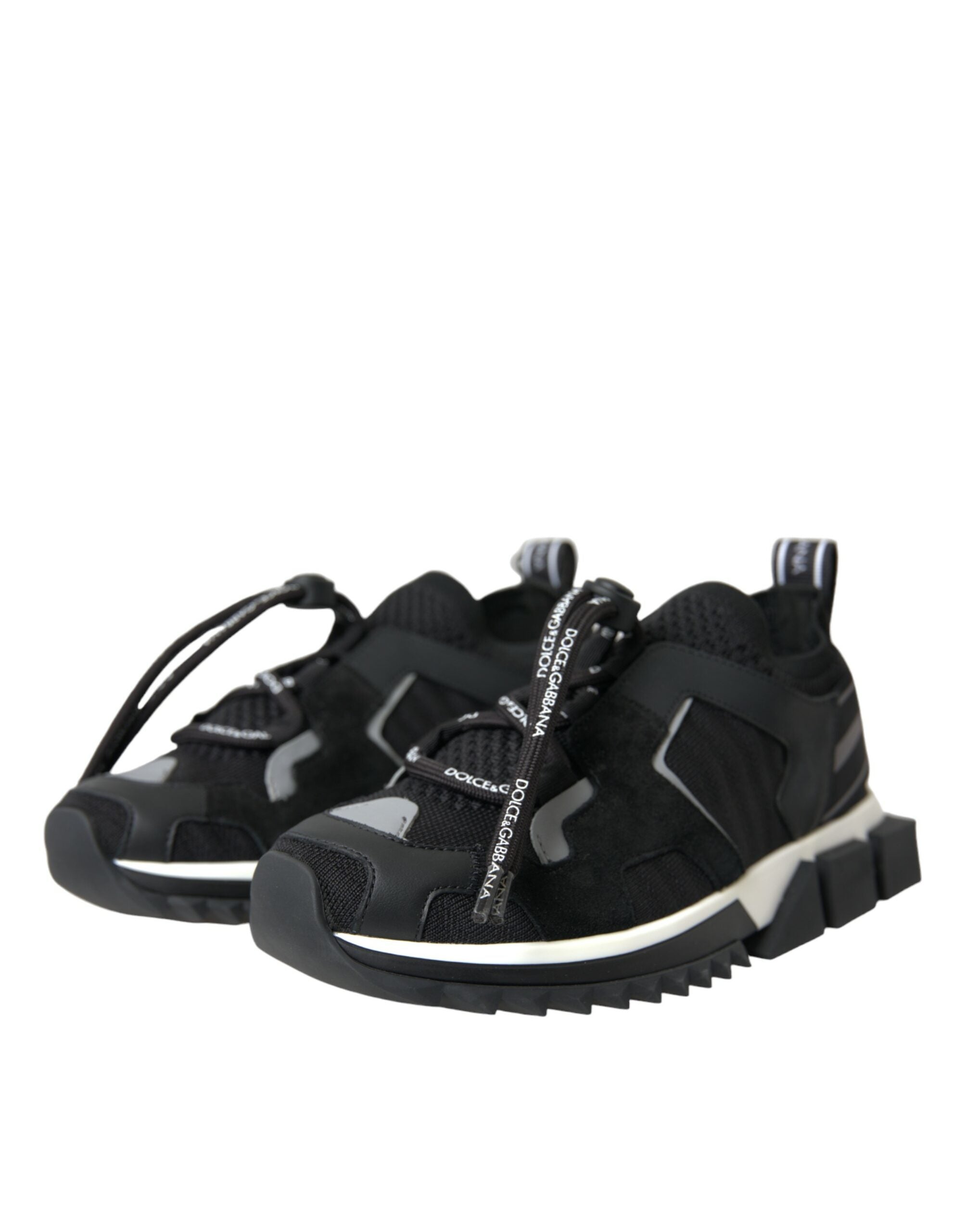 Dolce &amp; Gabbana Sorrento Trekking-Sneakers aus schwarzem Mesh