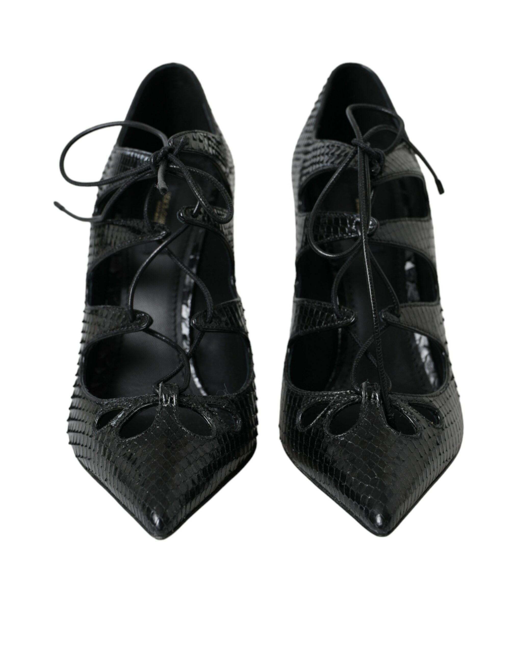 Dolce &amp; Gabbana – Mary-Jane-Pumps aus schwarzem Pythonleder