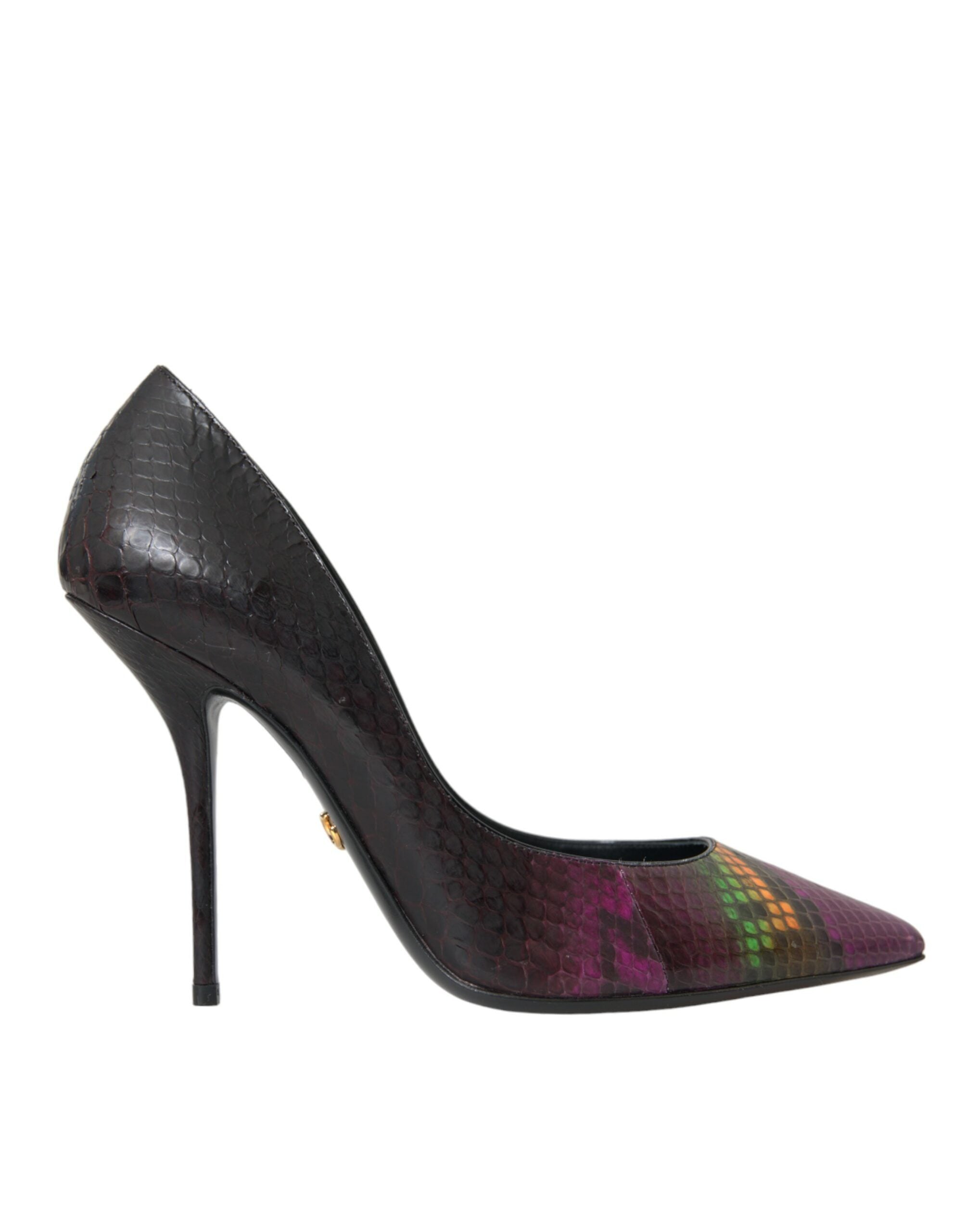 Dolce &amp; Gabbana Multicolor Exotische Leder Heels Pumps Schuhe