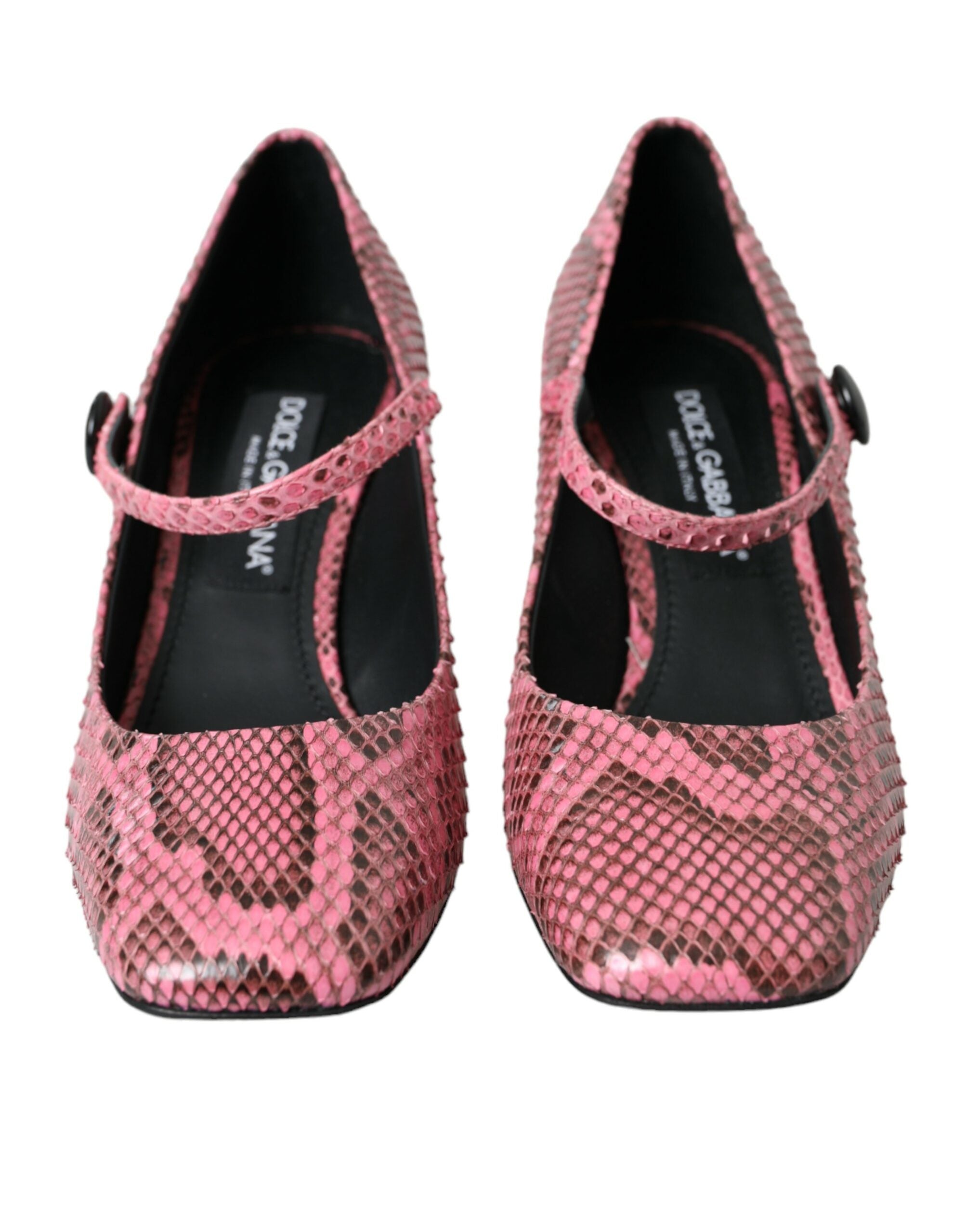 Dolce &amp; Gabbana – Mary-Jane-Absatzschuhe aus rosa Pythonleder