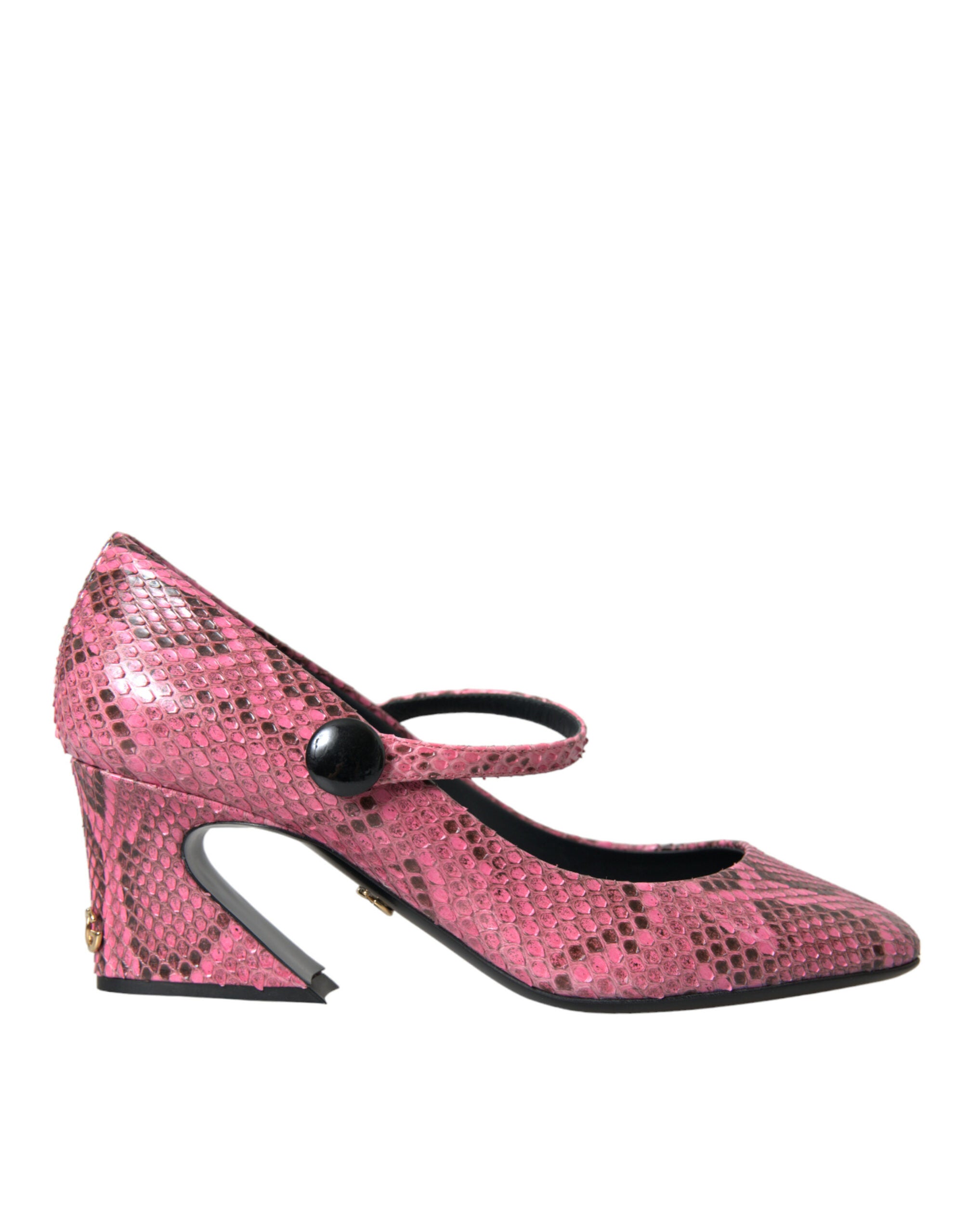 Dolce &amp; Gabbana – Mary-Jane-Absatzschuhe aus rosa Pythonleder