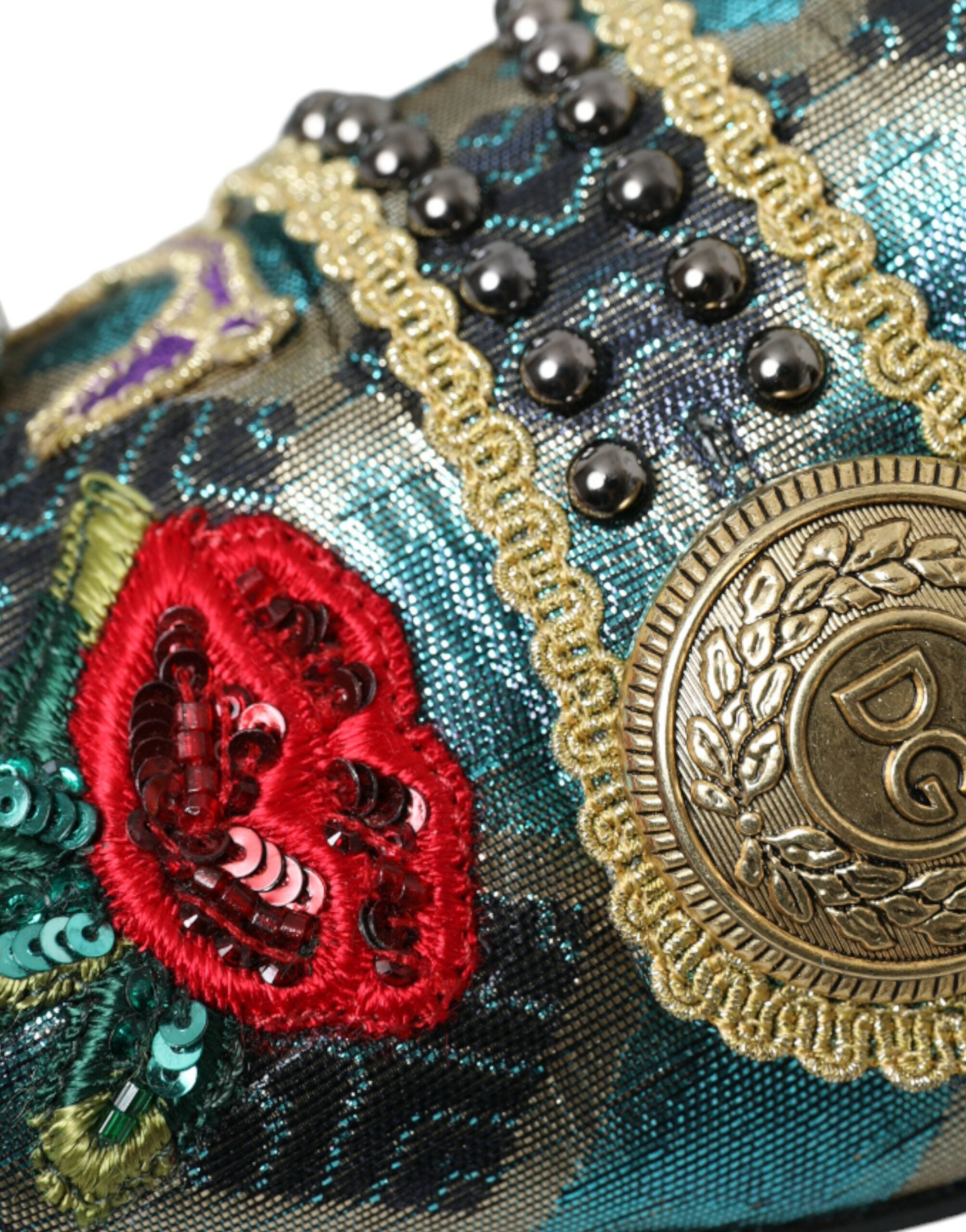 Dolce &amp; Gabbana – Mehrfarbige Loafer mit Jacquard-Verzierung