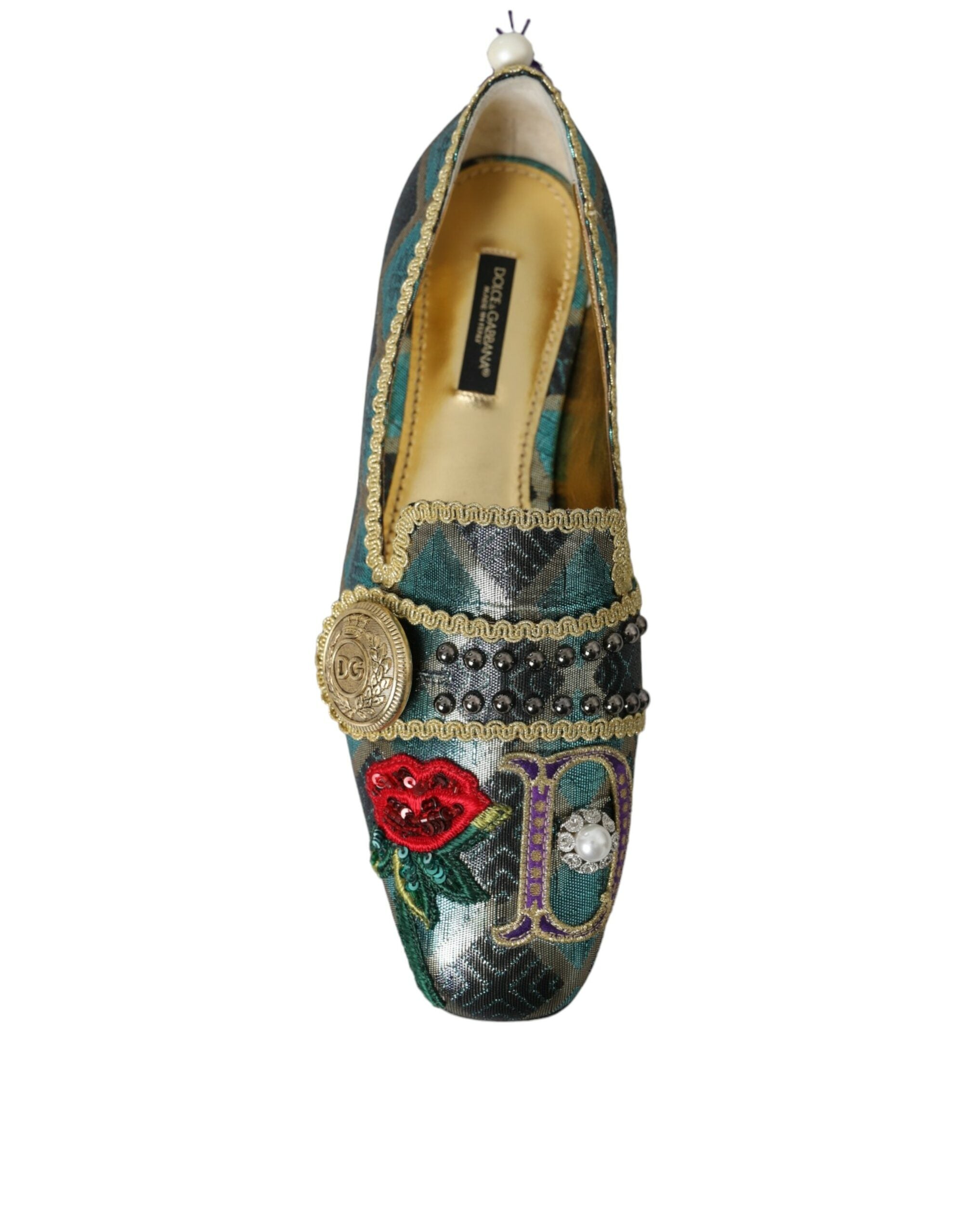 Dolce &amp; Gabbana – Mehrfarbige Loafer mit Jacquard-Verzierung