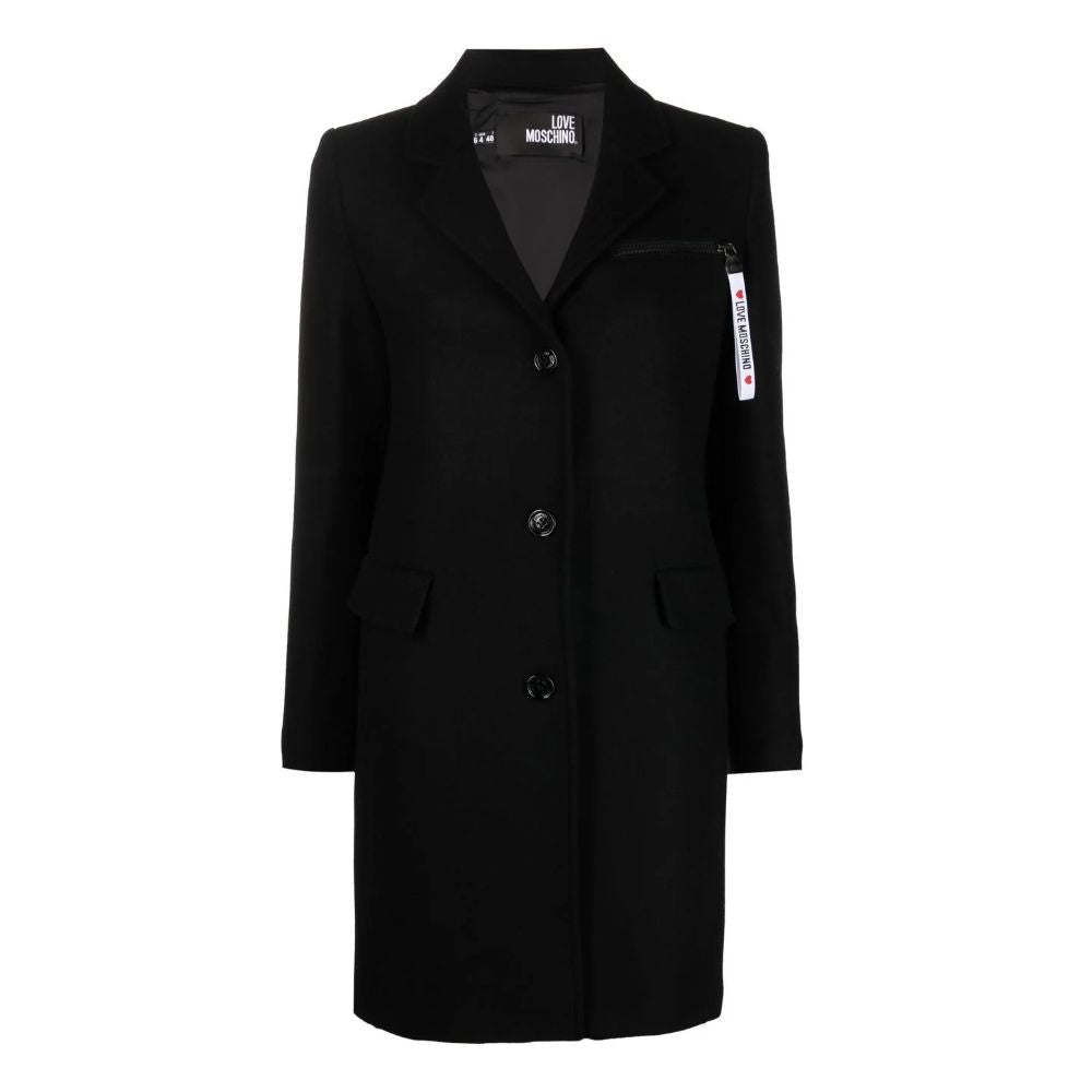 Love Moschino Schwarze Wolljacken und -mäntel