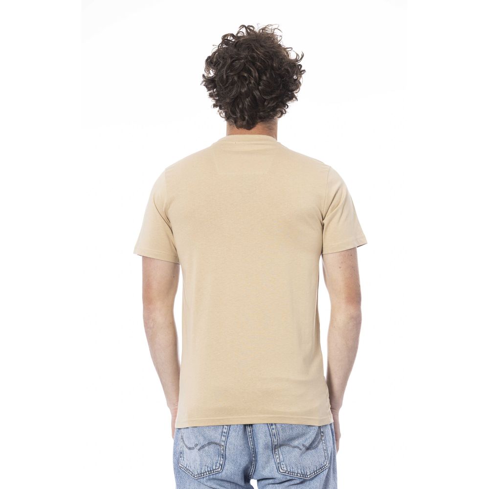Tricou bărbătesc Cavalli Class bej din bumbac