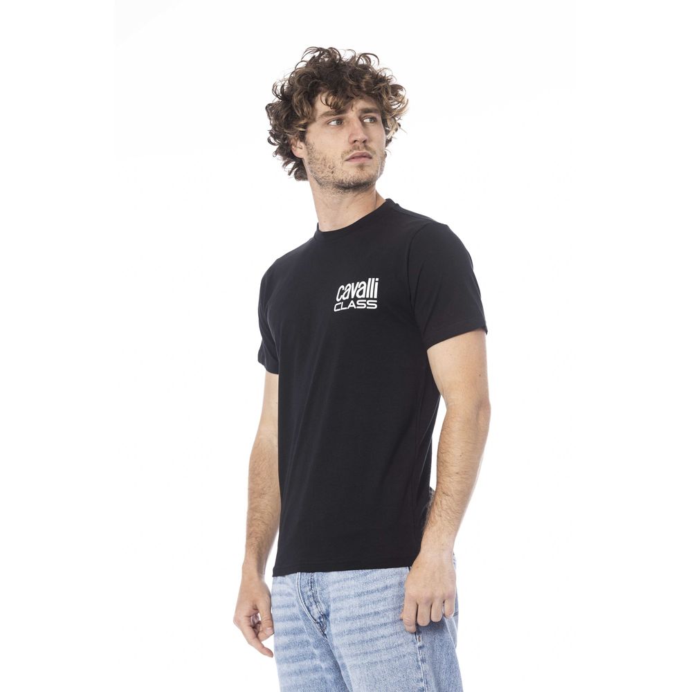 Tricou bărbătesc Cavalli Class din bumbac negru