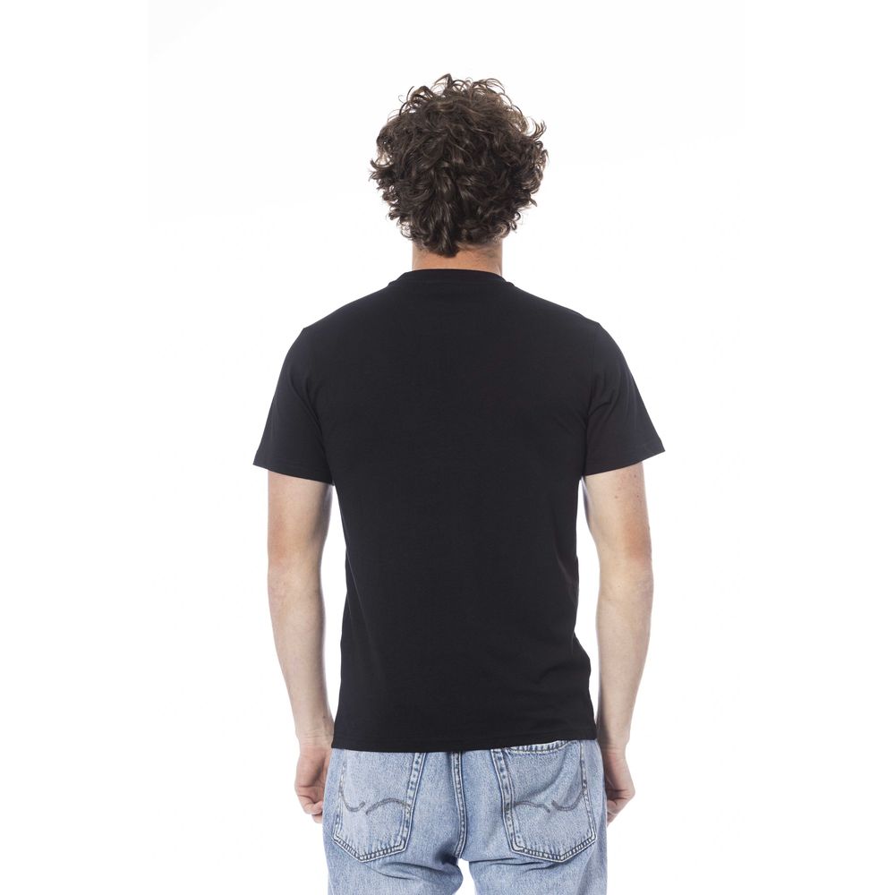 Tricou bărbătesc Cavalli Class din bumbac negru