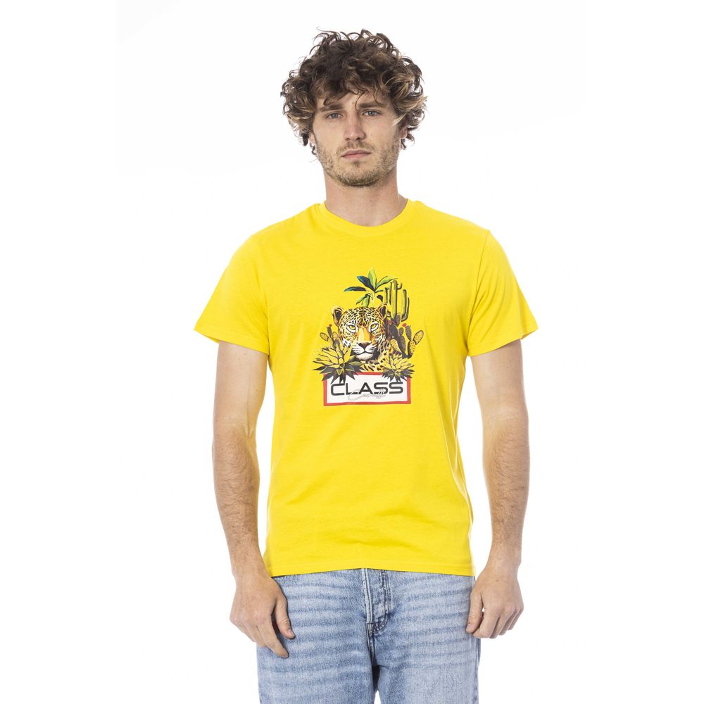 Tricou bărbătesc Cavalli Class din bumbac galben