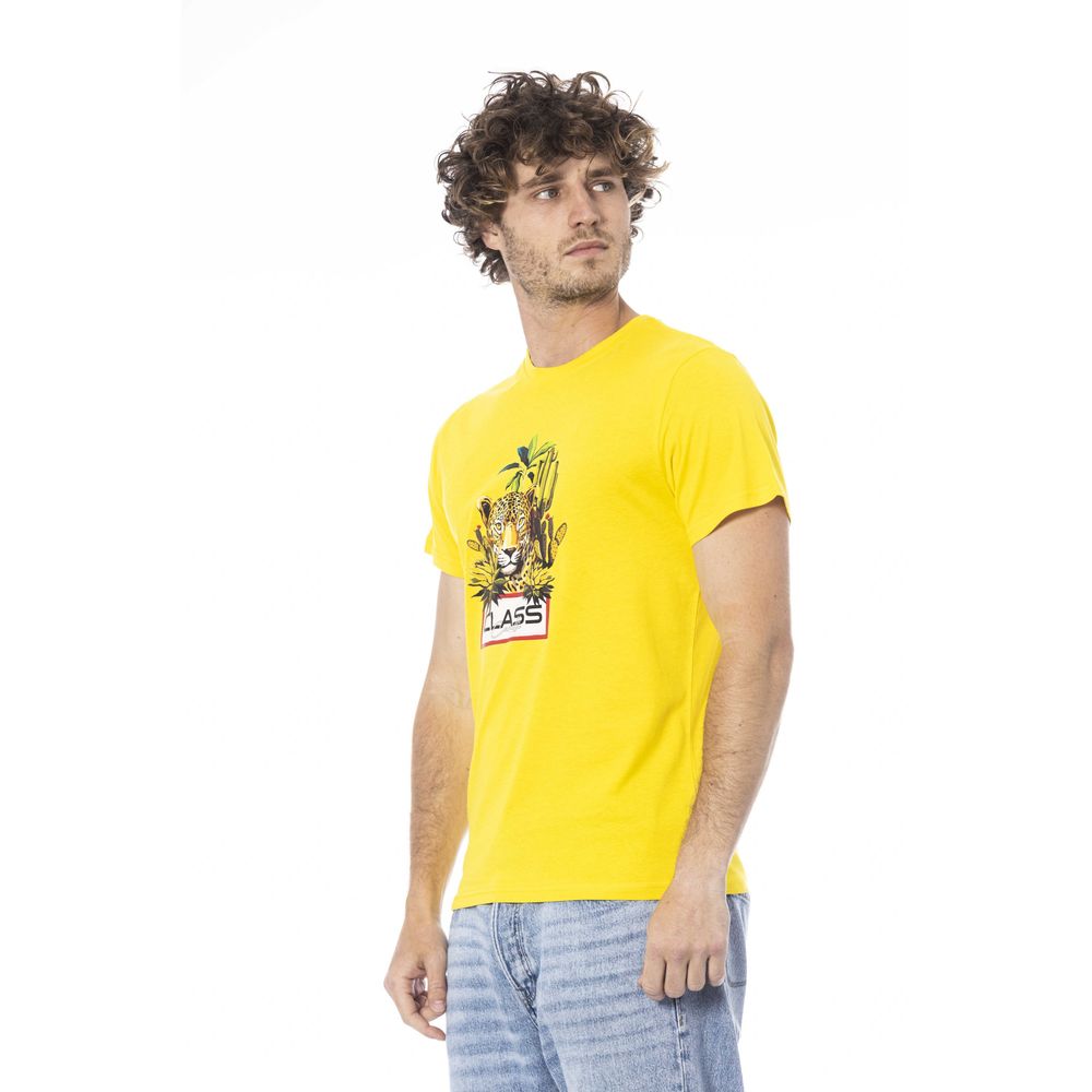 Tricou bărbătesc Cavalli Class din bumbac galben