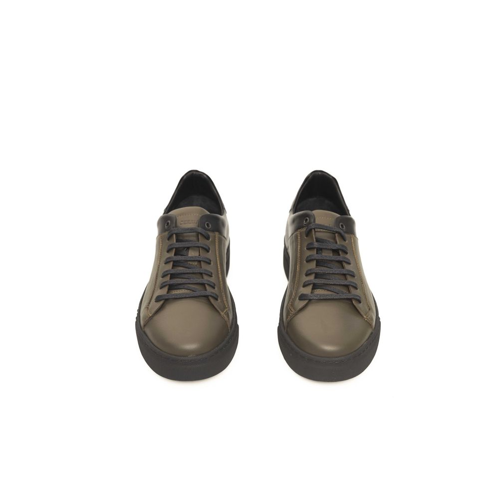 Cerruti 1881 Herren Sneaker aus grünem Rindsleder