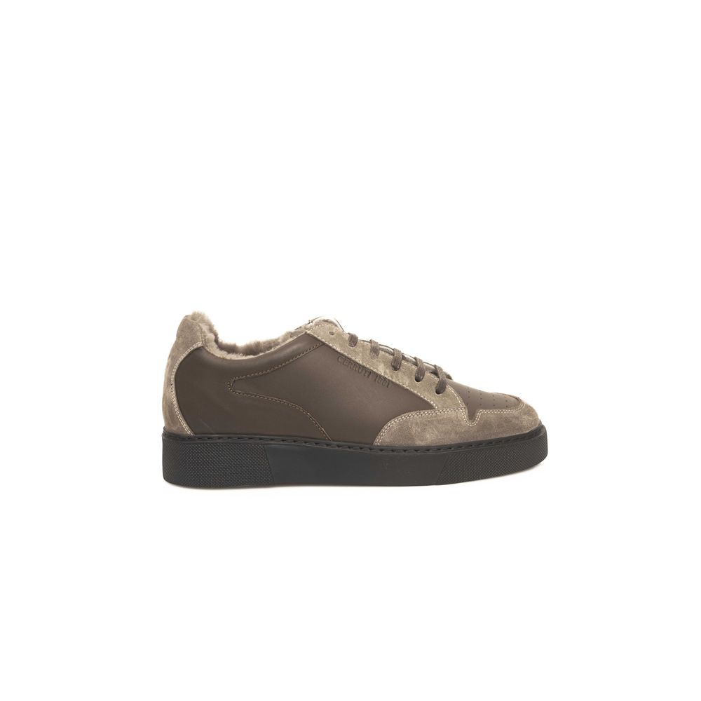 Cerruti 1881 Herren-Sneaker aus beigem Rindsleder