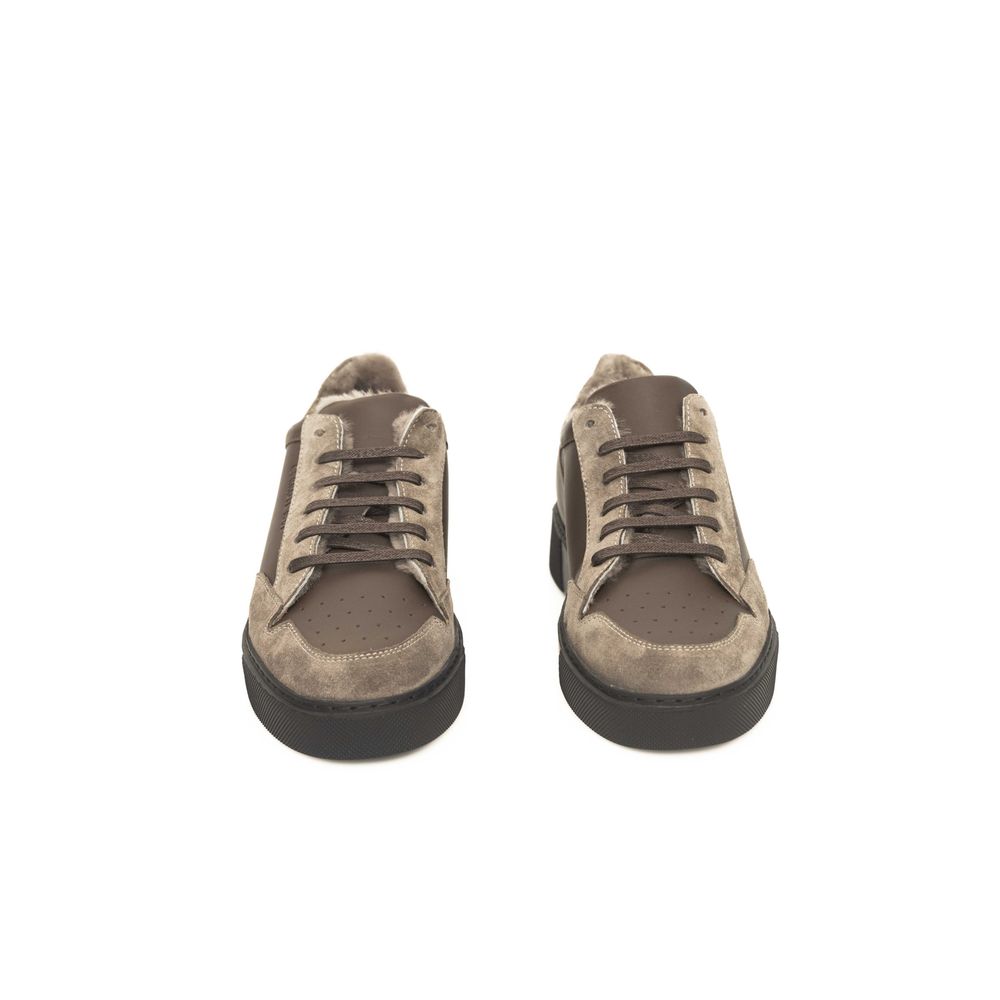 Cerruti 1881 Herren-Sneaker aus beigem Rindsleder