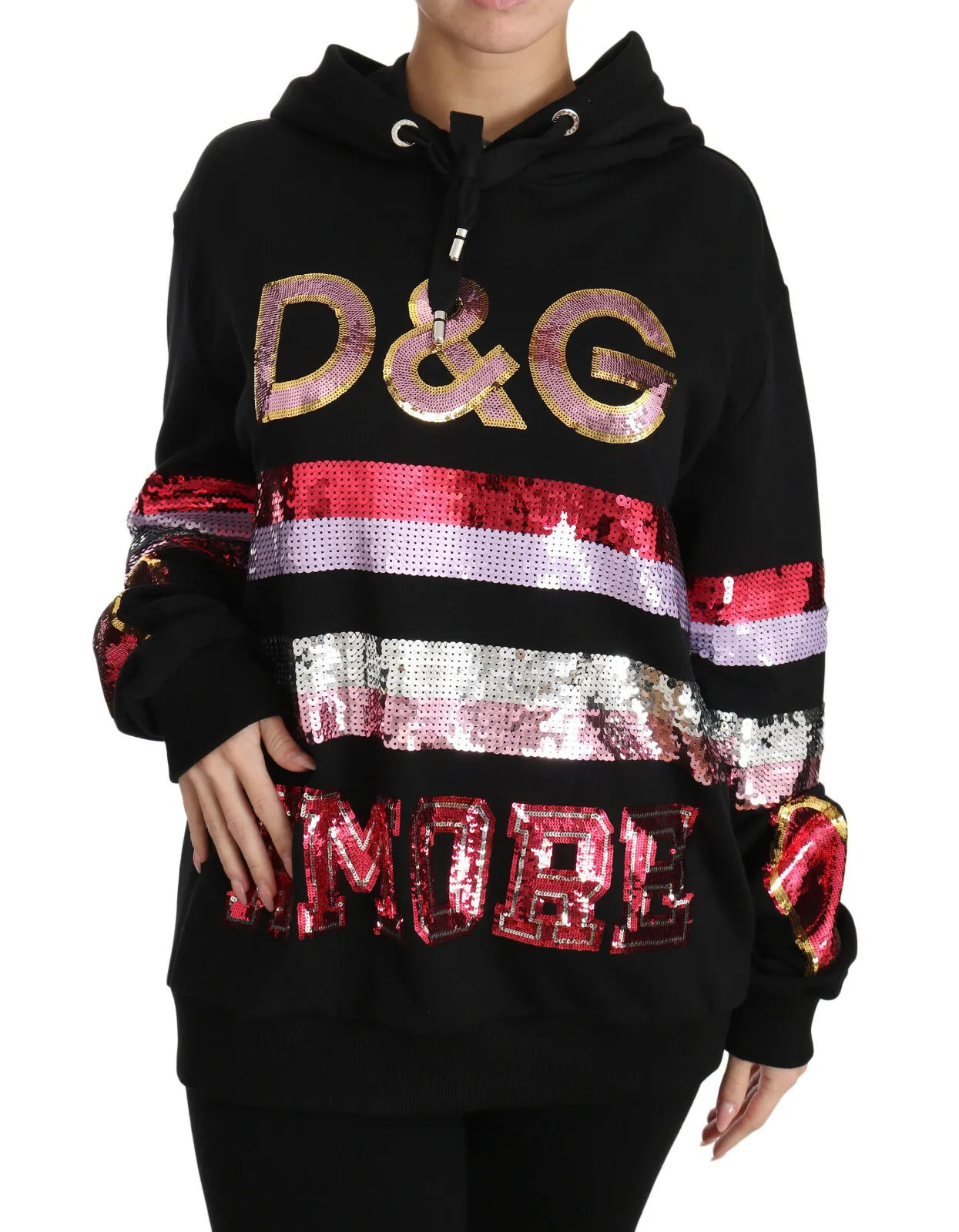 Dolce &amp; Gabbana DG Pailletten-Kapuzenpullover