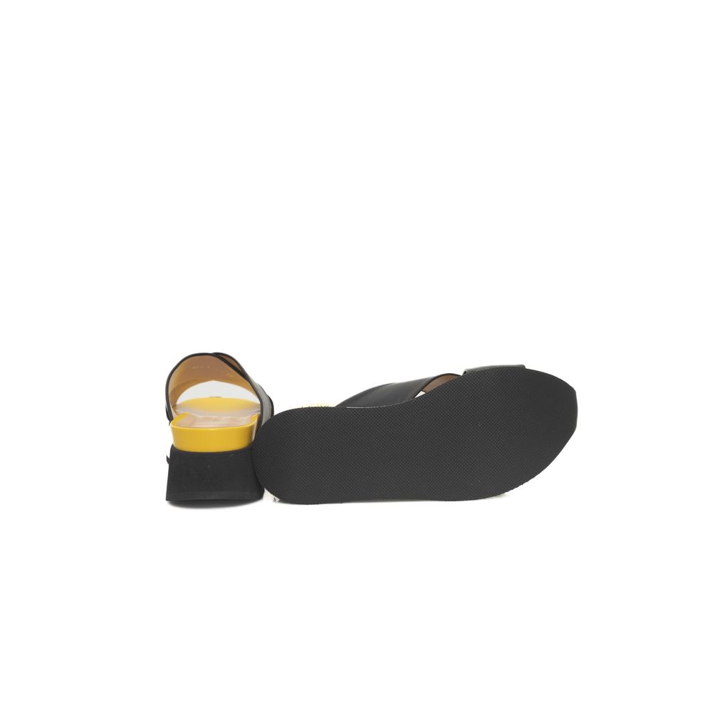 Sandale damă din piele de vițel neagră Cerruti 1881