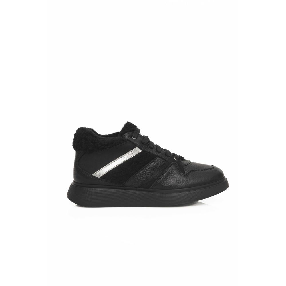 Cerruti 1881 Damen Sneaker aus schwarzem Rindsleder